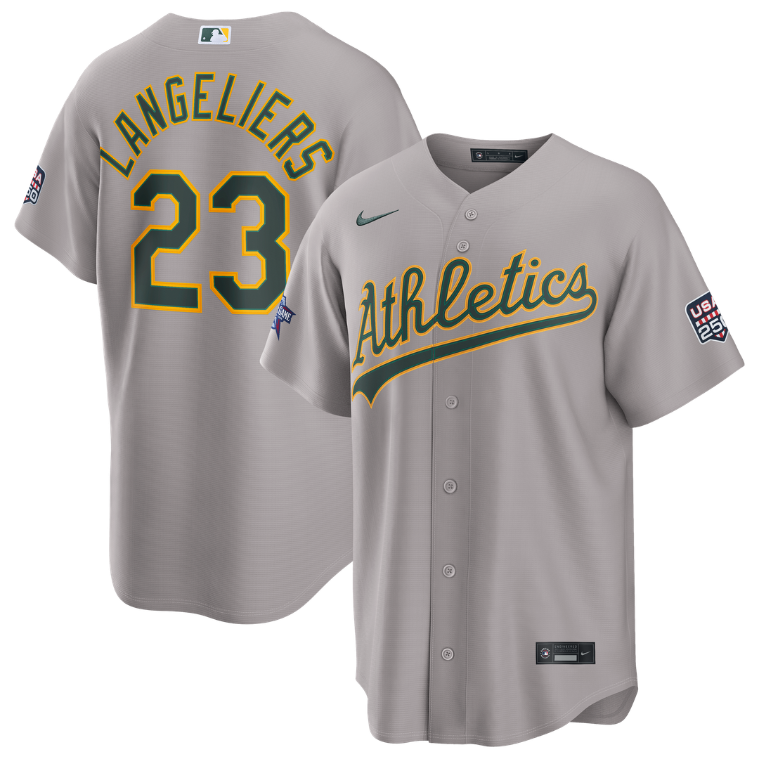 2026 All-Star Game Men's Athletics Shea Langeliers Gray Replica Baseball Jersey
