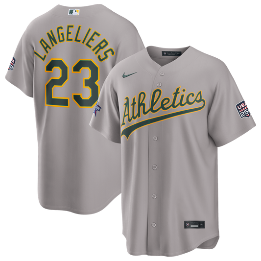 2026 All-Star Game Men's Athletics Shea Langeliers Gray Replica Baseball Jersey