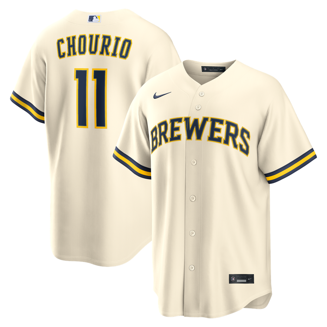 Milwaukee Brewers Jackson Chourio Cream Home Replica Baseball Jersey