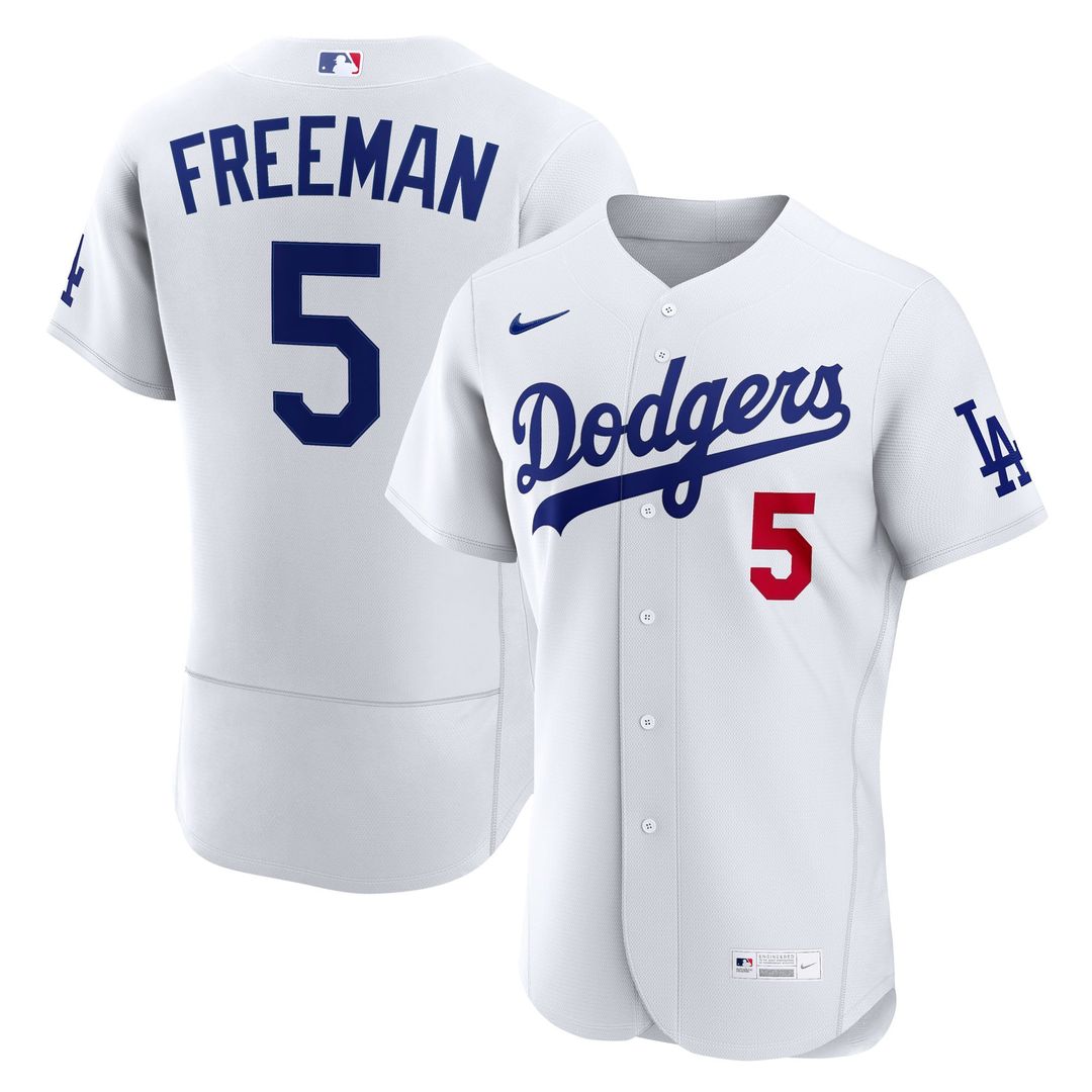 Los Angeles Dodgers Freddie Freeman White Home Authentic Baseball Jersey