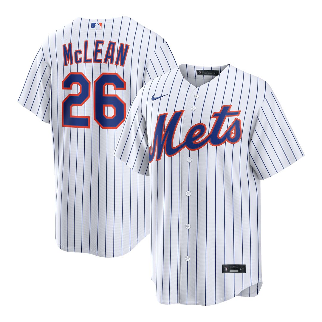 New York Mets Nolan McLean White Home Replica Baseball Jersey