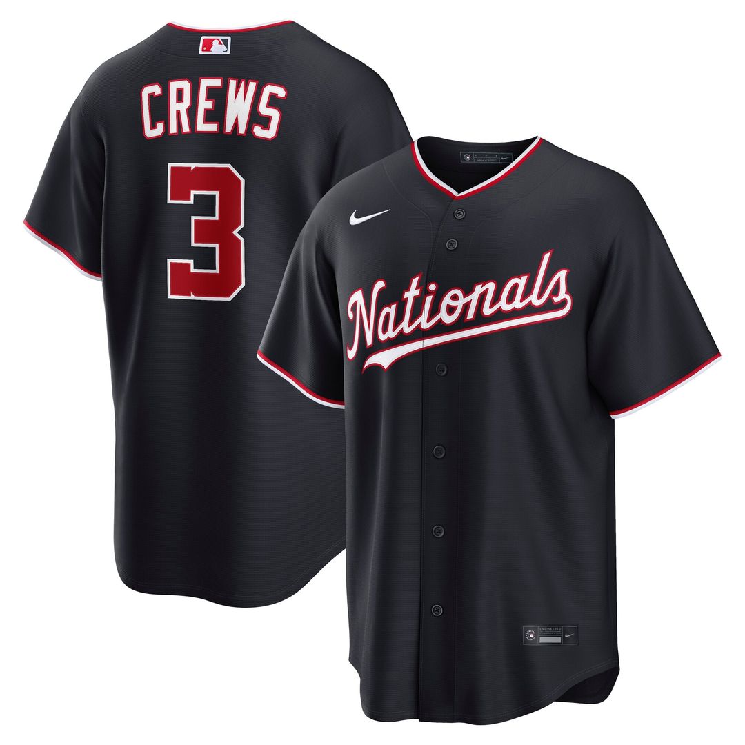 Washington Nationals Dylan Crews Navy Alternate Replica Baseball Jersey