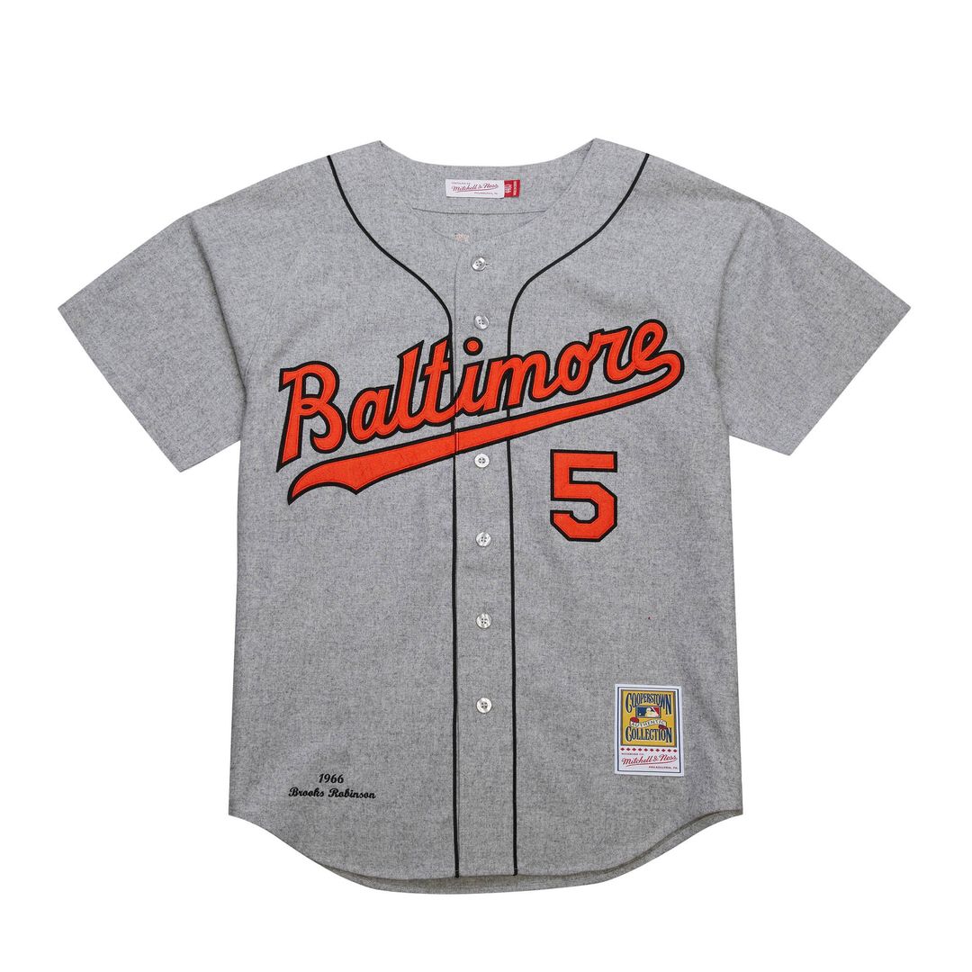 Baltimore Orioles Brooks Robinson Gray Cooperstown Collection 1966 Authentic Baseball Jersey | MLB Baseball Jersey