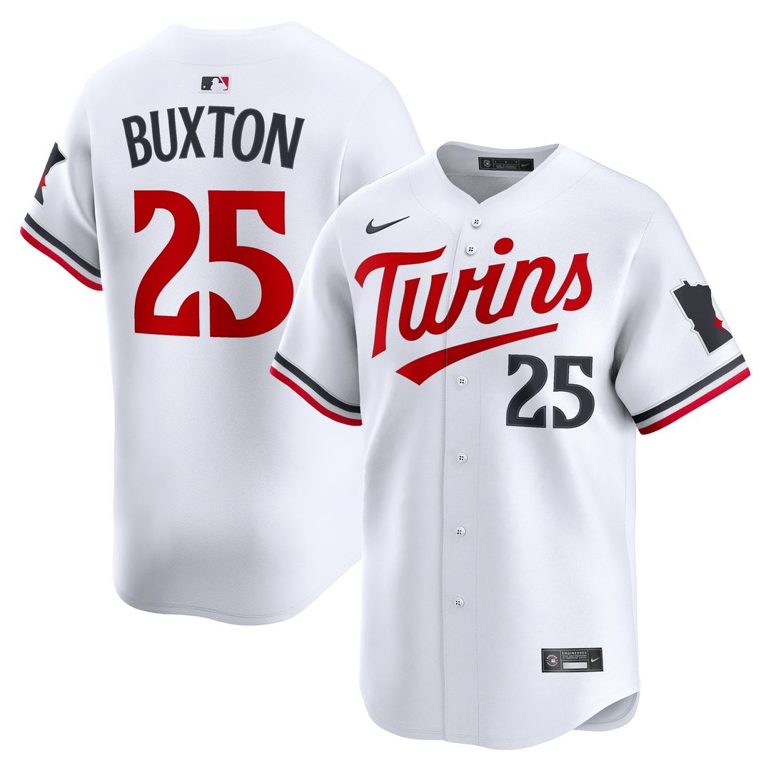 Minnesota Twins Byron Buxton White Home Limited Baseball Jersey