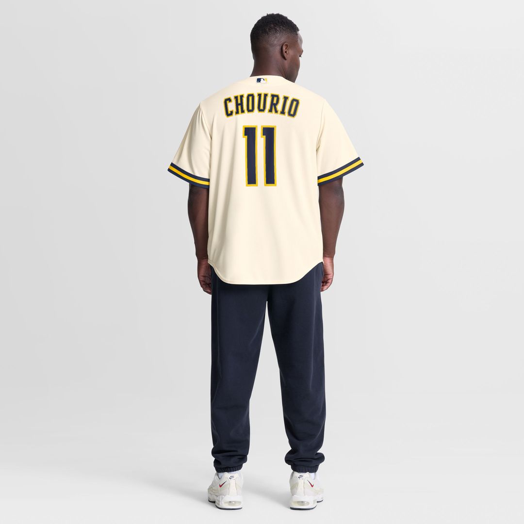 Milwaukee Brewers Jackson Chourio Cream Home Replica Baseball Jersey | MLB Baseball Jersey