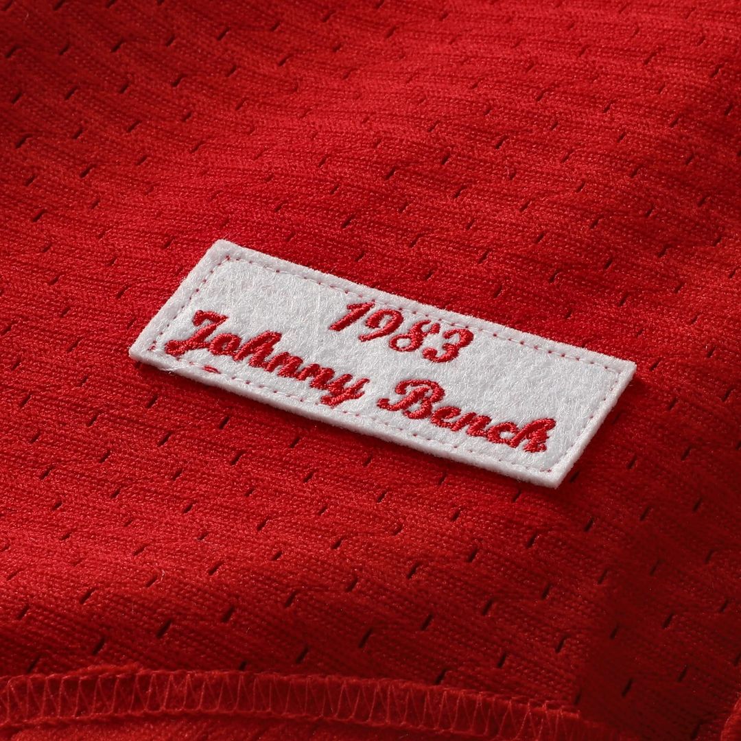 Cincinnati Reds Johnny Bench Red Cooperstown Collection Big & Tall Mesh Batting Practice Baseball Jersey | MLB Baseball Jersey