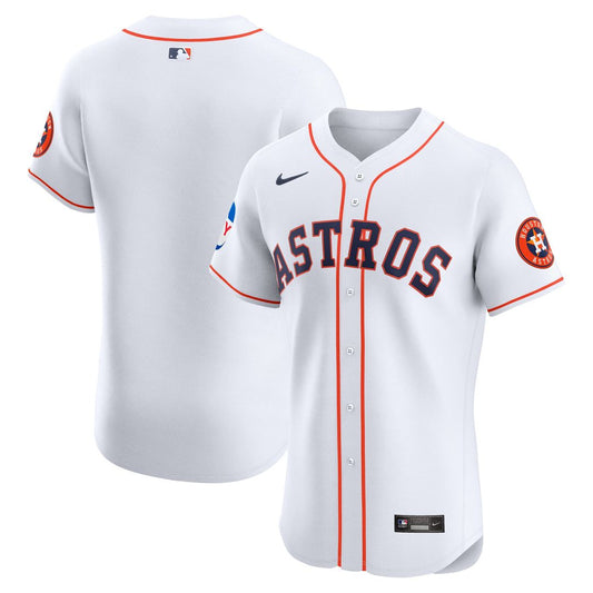 Houston Astros White Home Elite Patch Baseball Jersey