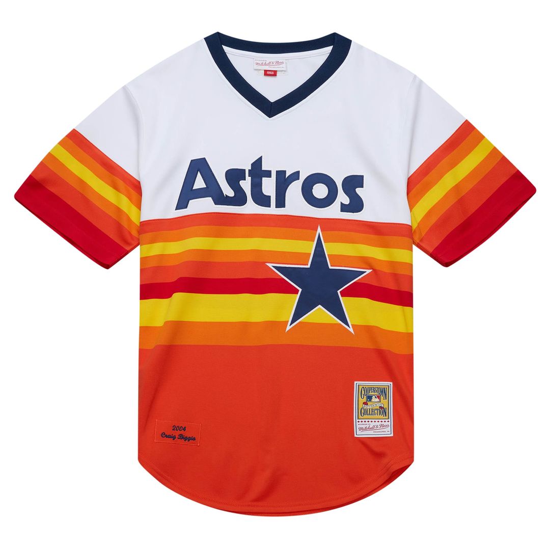 Houston Astros Craig Biggio White 2004 Cooperstown Collection Authentic Throwback Baseball Jersey | MLB Baseball Jersey