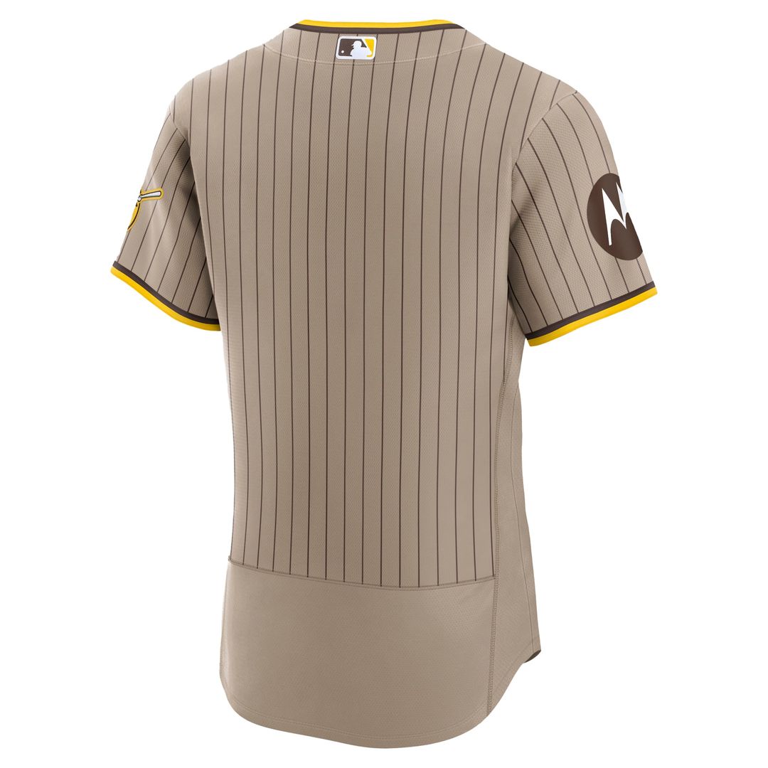 San Diego Padres Khaki Alternate Sponsor Patch Authentic Baseball Jersey | MLB Baseball Jersey