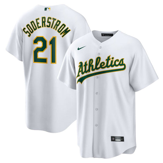 Athletics Tyler Soderstrom White Home Replica Baseball Jersey