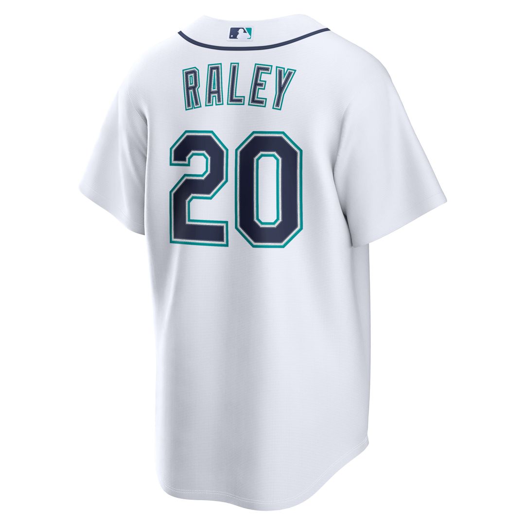 Seattle Mariners Luke Raley White Home Replica Baseball Jersey | MLB Baseball Jersey