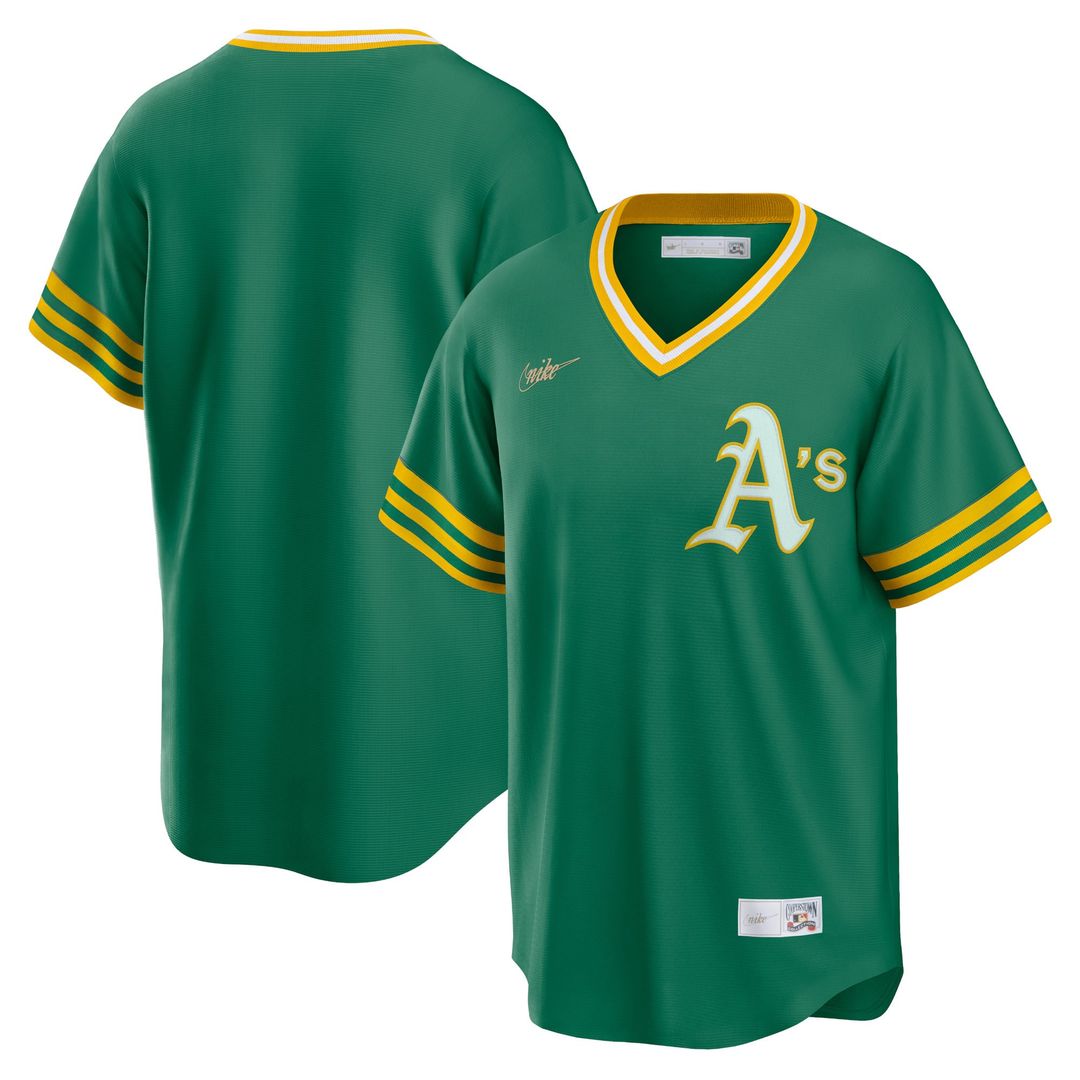 Athletics Kelly Green Road Cooperstown Collection Team Baseball Jersey