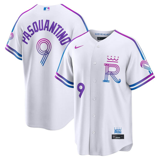 Kansas City Royals Vinnie Pasquantino White 2026 City Connect Stadium Baseball Jersey