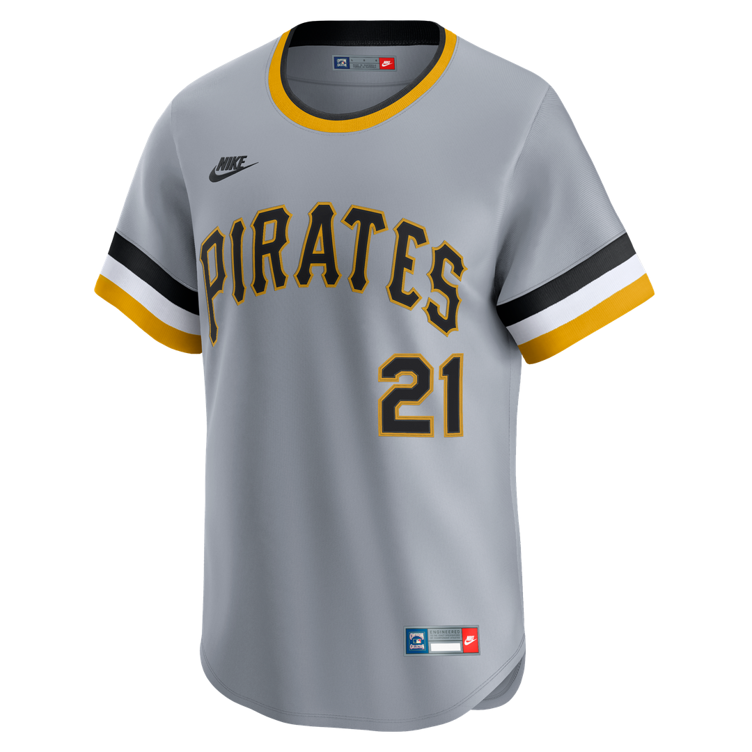 Pittsburgh Pirates Roberto Clemente Gray Throwback Cooperstown Collection Limited Baseball Jersey | MLB Baseball Jersey