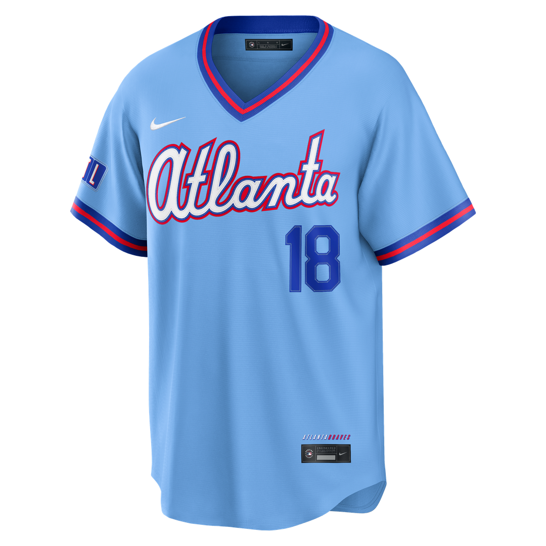 Atlanta Braves Mike Yastrzemski Powder Blue 2026 City Connect Stadium Baseball Jersey | MLB Baseball Jersey