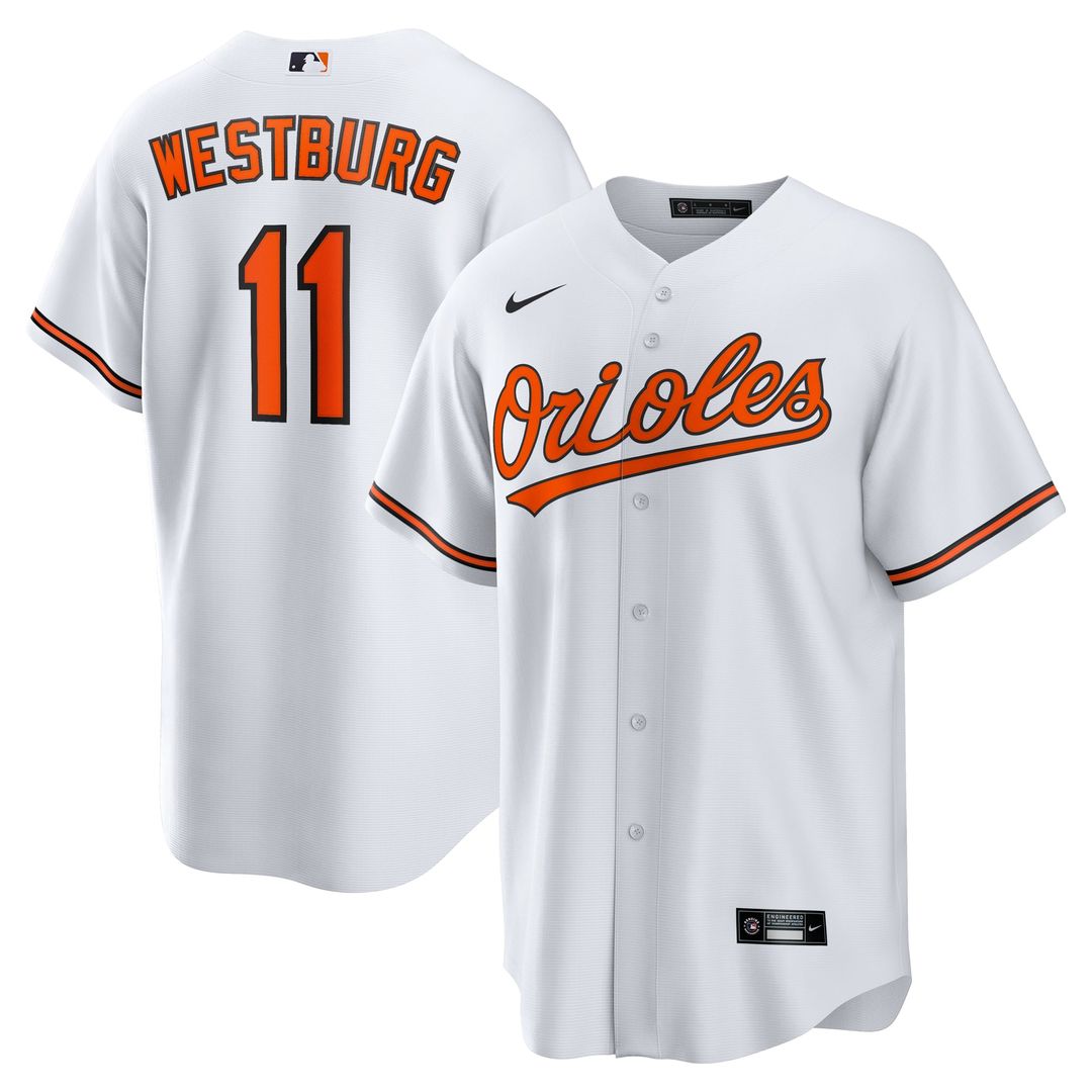 Baltimore Orioles Westburg White Home Replica Baseball Jersey