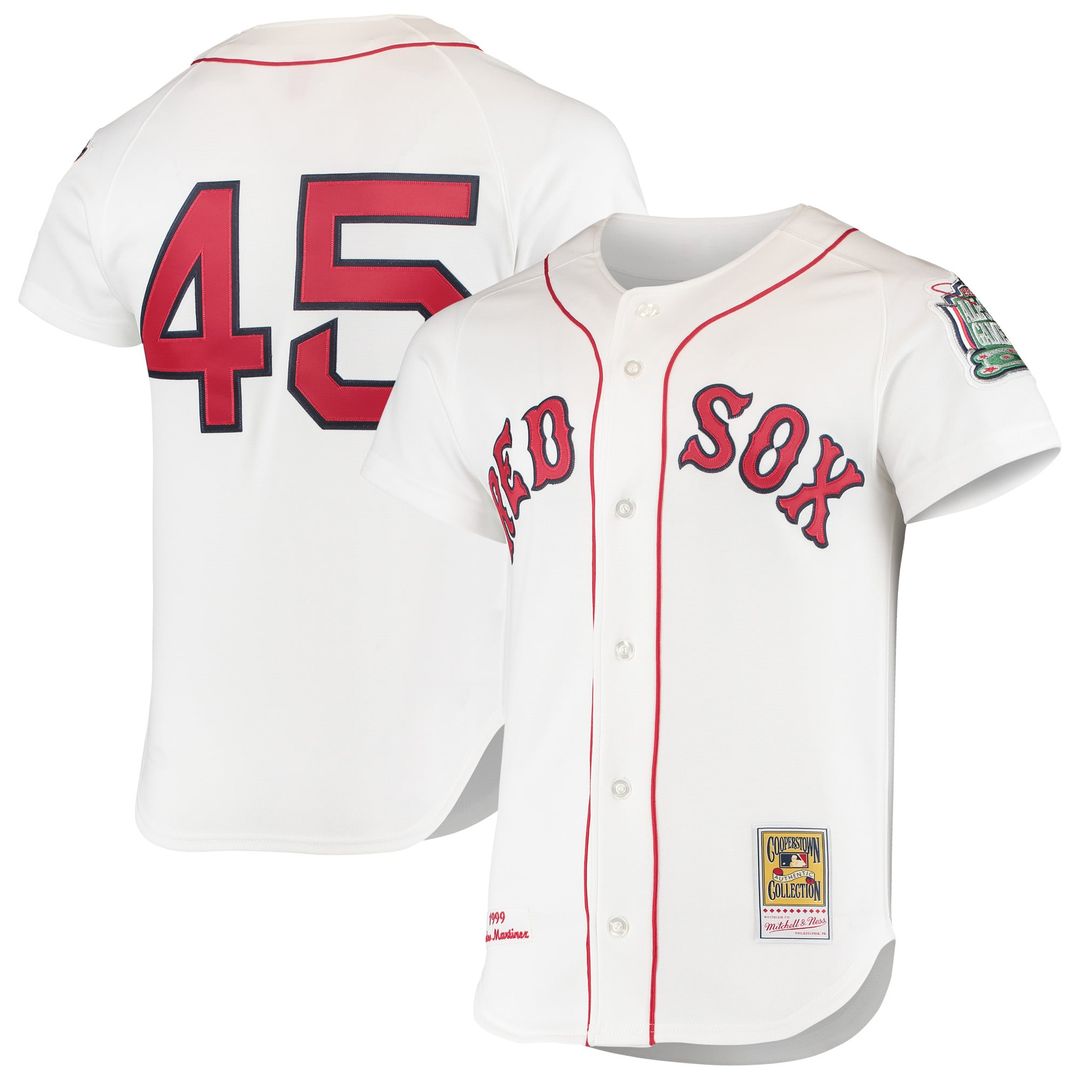 Boston Red Sox Pedro Martinez White 1999 Cooperstown Collection Home Authentic Baseball Jersey