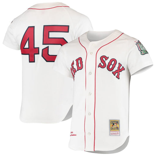 Boston Red Sox Pedro Martinez White 1999 Cooperstown Collection Home Authentic Baseball Jersey