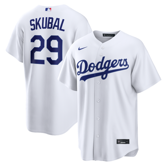 Los Angeles Dodgers Tarik Skubal White Home Replica Baseball Jersey