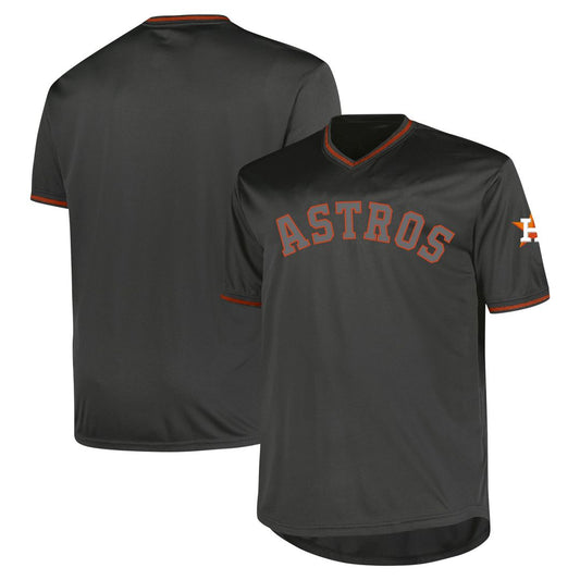 Houston Astros Profile Charcoal Big & Tall Pop Fashion Baseball Jersey