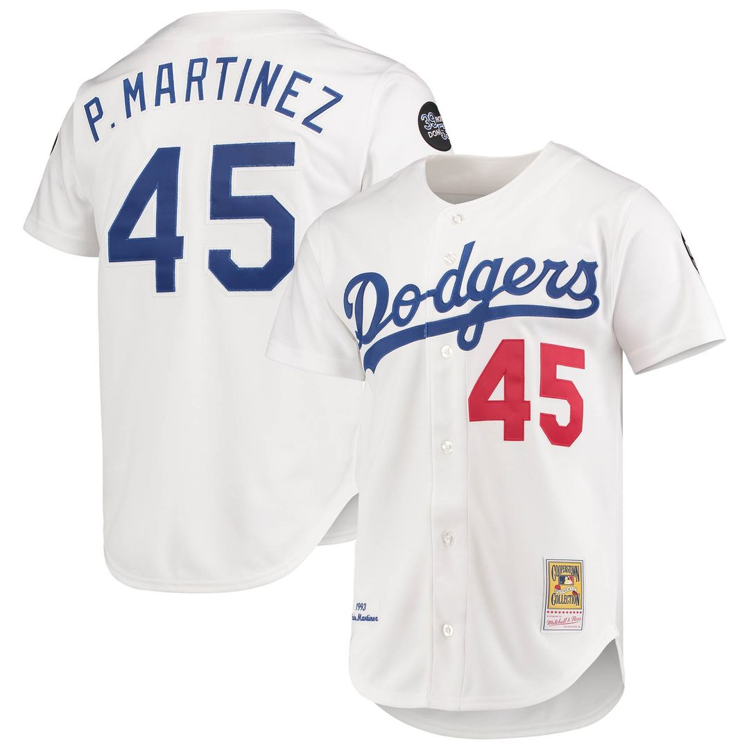Los Angeles Dodgers Pedro Martinez White 1993 Cooperstown Collection Home Authentic Baseball Jersey