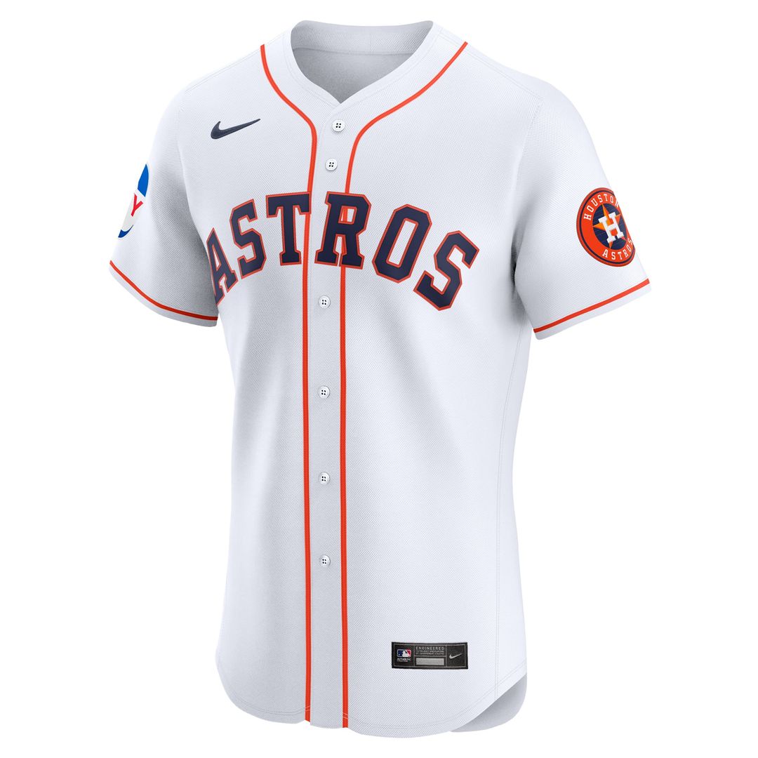 Houston Astros White Home Elite Patch Baseball Jersey | MLB Baseball Jersey