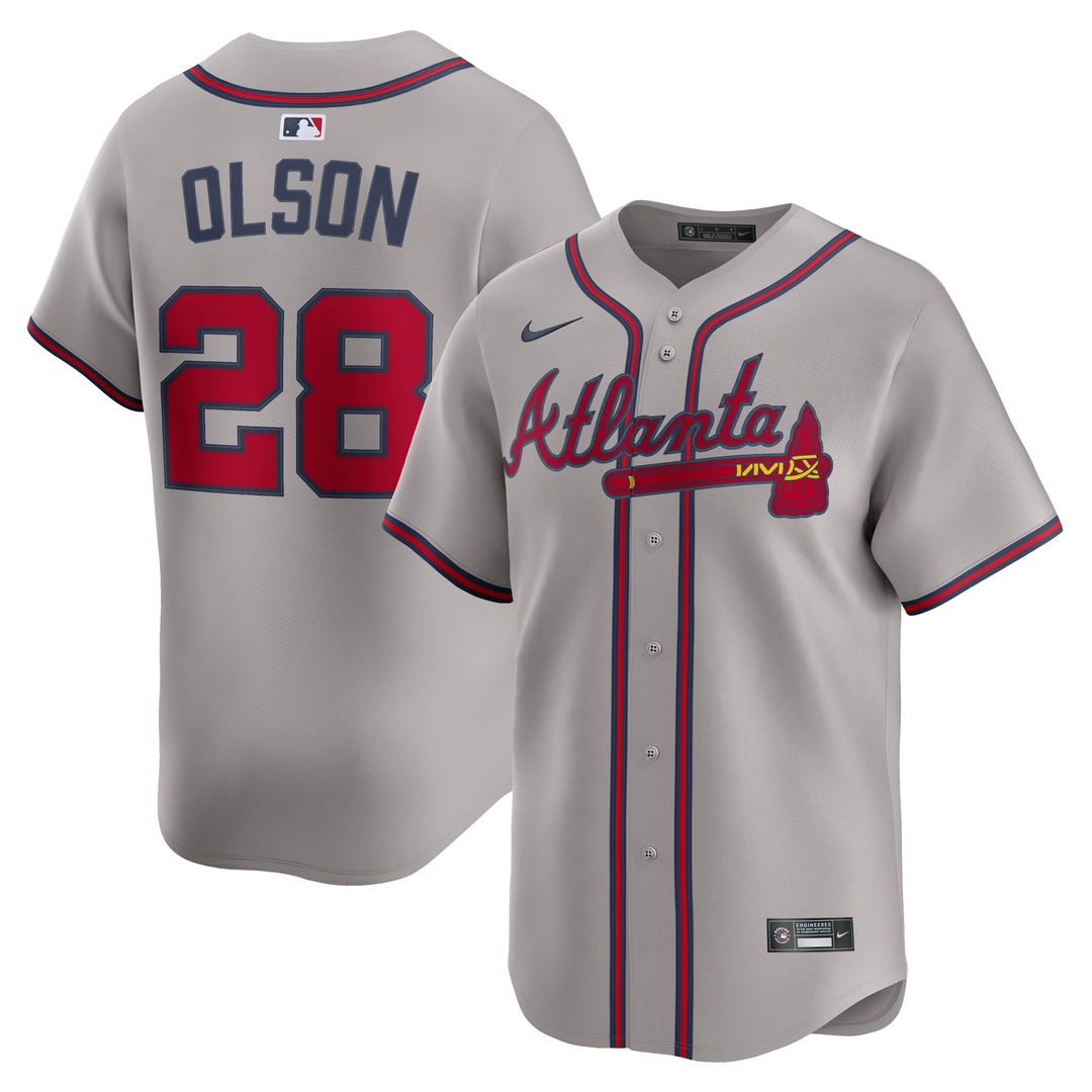 Atlanta Braves Matt Olson Gray Road Limited Baseball Jersey