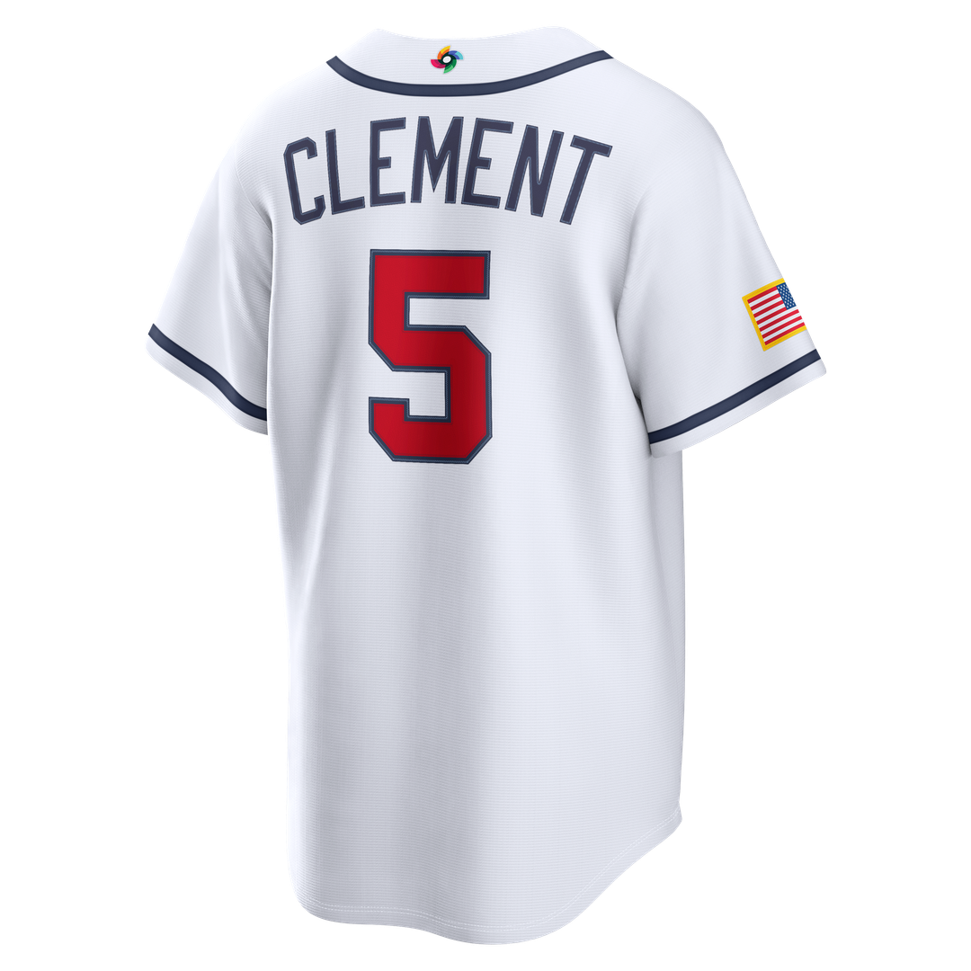 USA Baseball Ernie Clement White 2026 World Baseball Classic Home Stadium Baseball Jersey | MLB Baseball Jersey