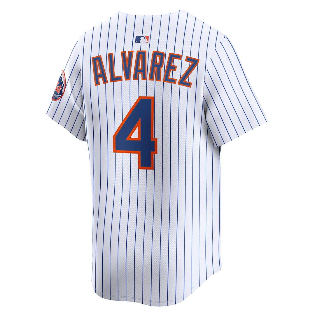 New York Mets Francisco Alvarez White Home Limited Baseball Jersey | MLB Baseball Jersey
