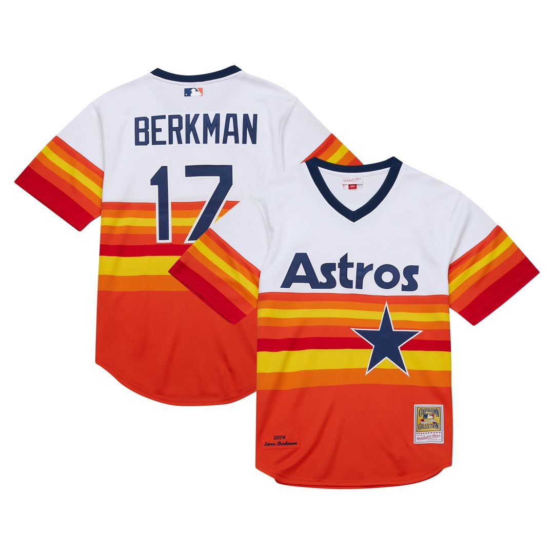 Houston Astros Lance Berkman White 2004 Cooperstown Collection Authentic Throwback Baseball Jersey