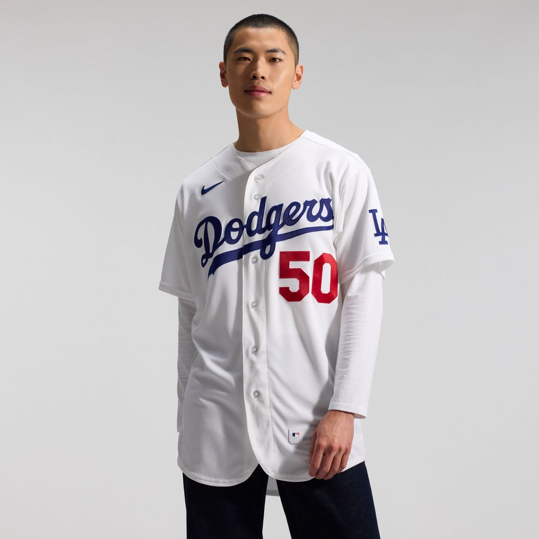Los Angeles Dodgers Mookie Betts White Home Authentic Baseball Jersey | MLB Baseball Jersey
