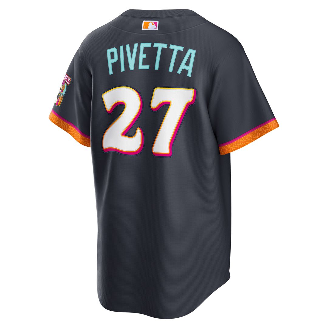San Diego Padres Nick Pivetta Obsidian 2026 City Connect Stadium Baseball Jersey | MLB Baseball Jersey
