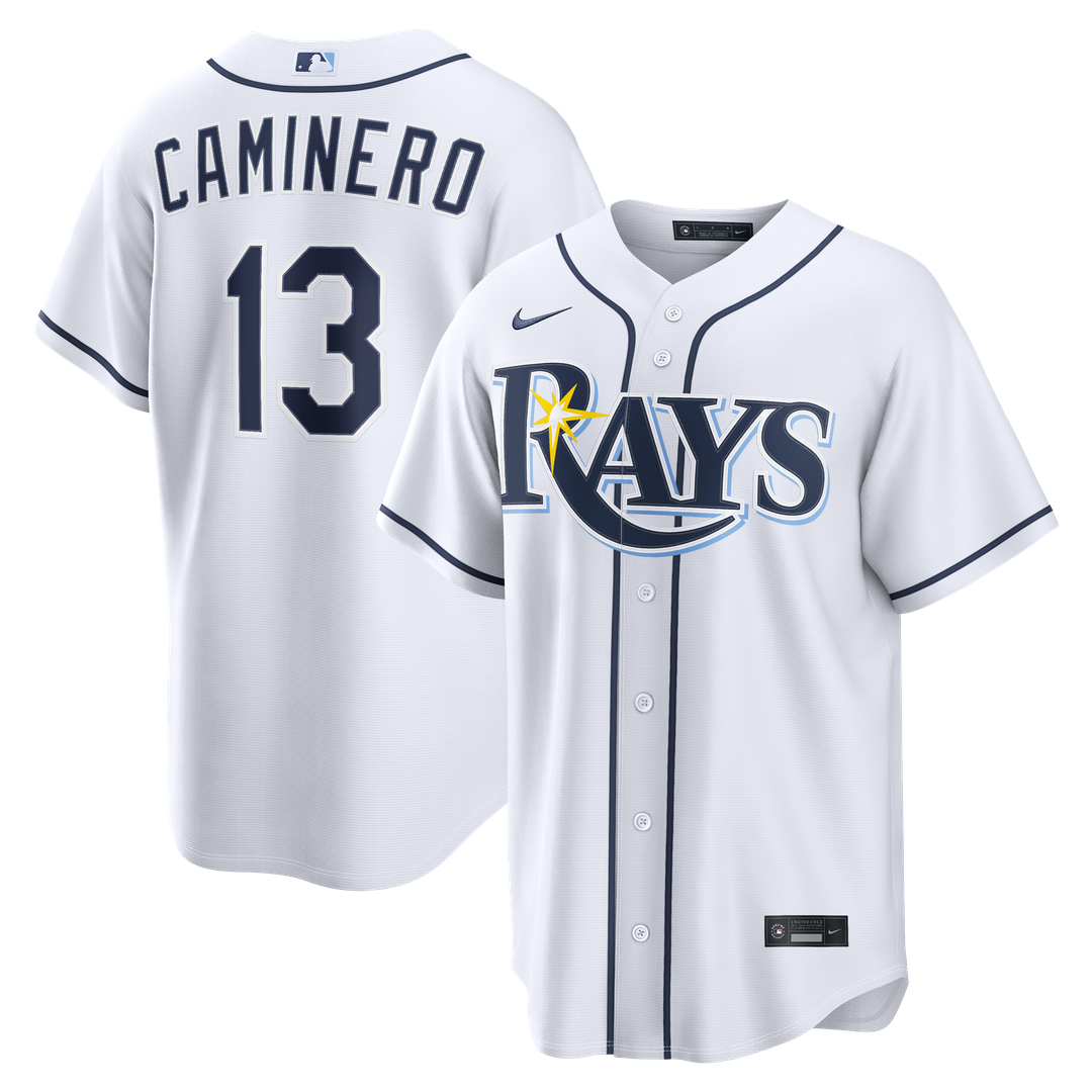 Tampa Bay Rays Junior Caminero White Home Replica Baseball Jersey
