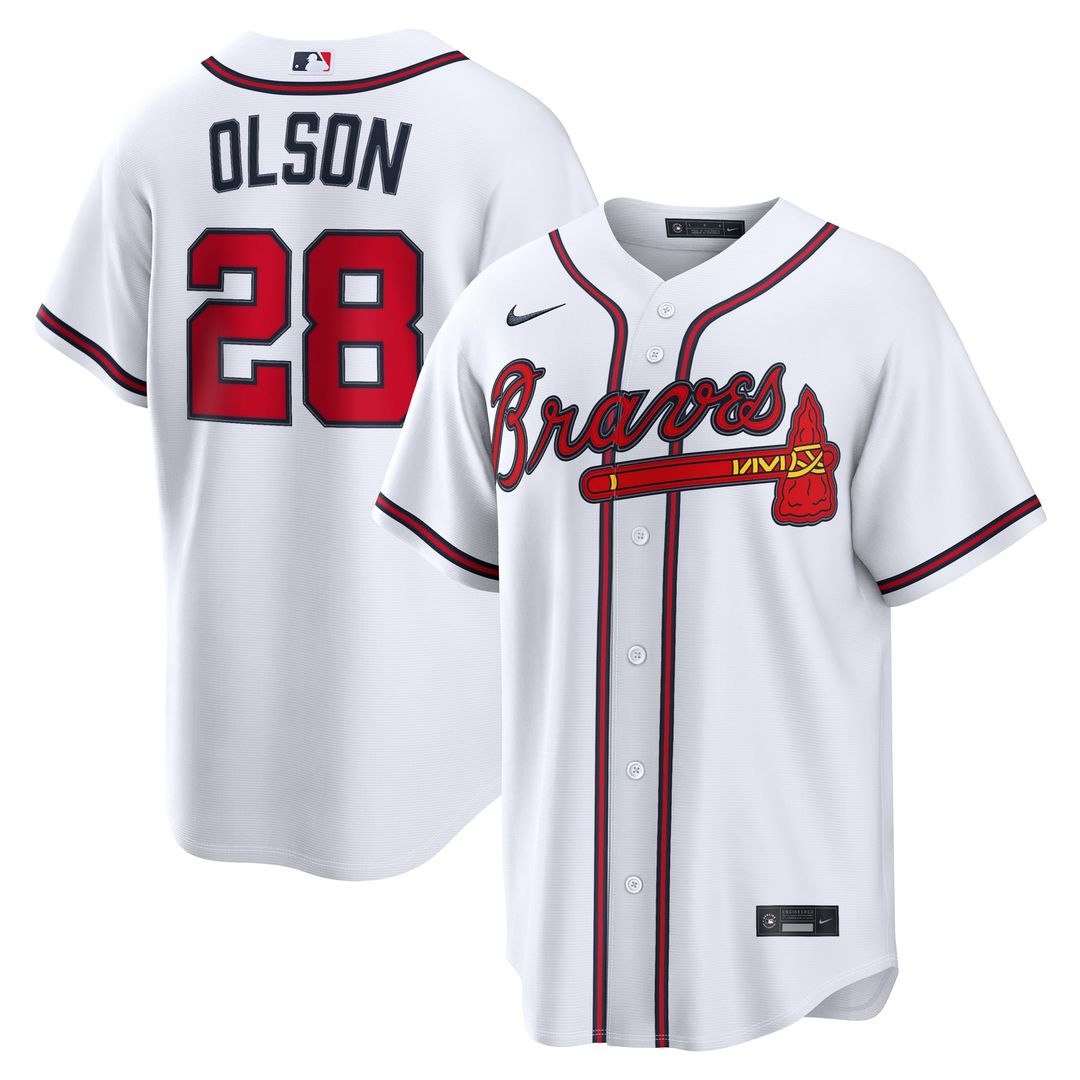 Atlanta Braves Matt Olson White Home Replica Baseball Jersey