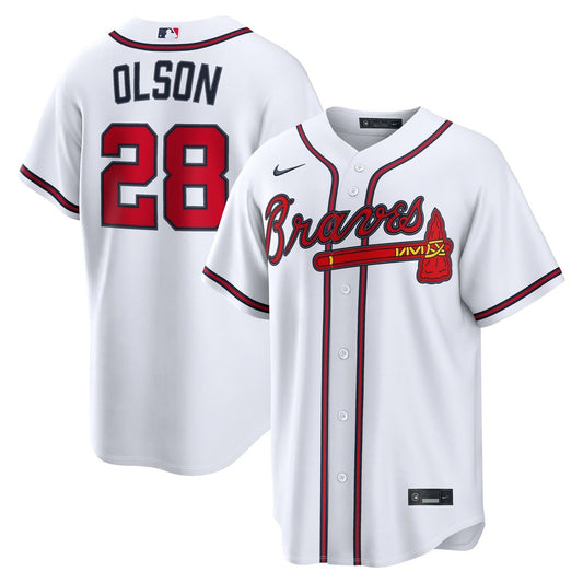 Atlanta Braves Matt Olson White Home Replica Baseball Jersey