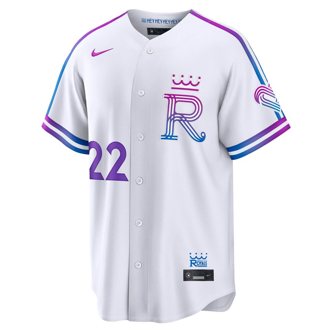 Kansas City Royals Carter Jensen White 2026 City Connect Stadium Baseball Jersey | MLB Baseball Jersey