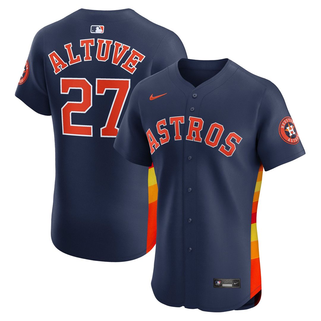 Houston Astros Jose Altuve Navy Alternate 2 Elite Baseball Jersey