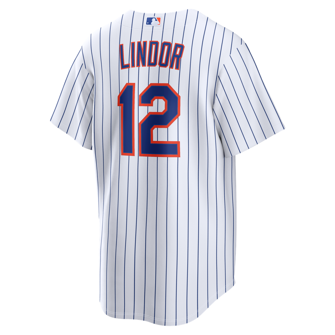 New York Mets Francisco Lindor White Home Replica Baseball Jersey | MLB Baseball Jersey