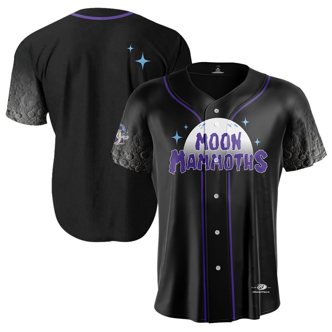 Erie SeaWolves Black Moon Mammoths Alternate Replica Baseball Jersey