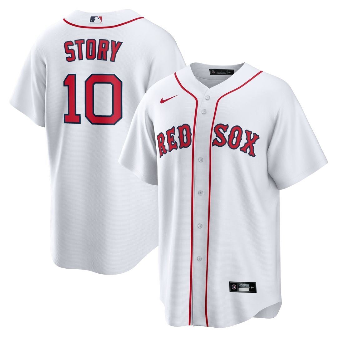 Boston Red Sox Trevor Story White Home Replica Baseball Jersey