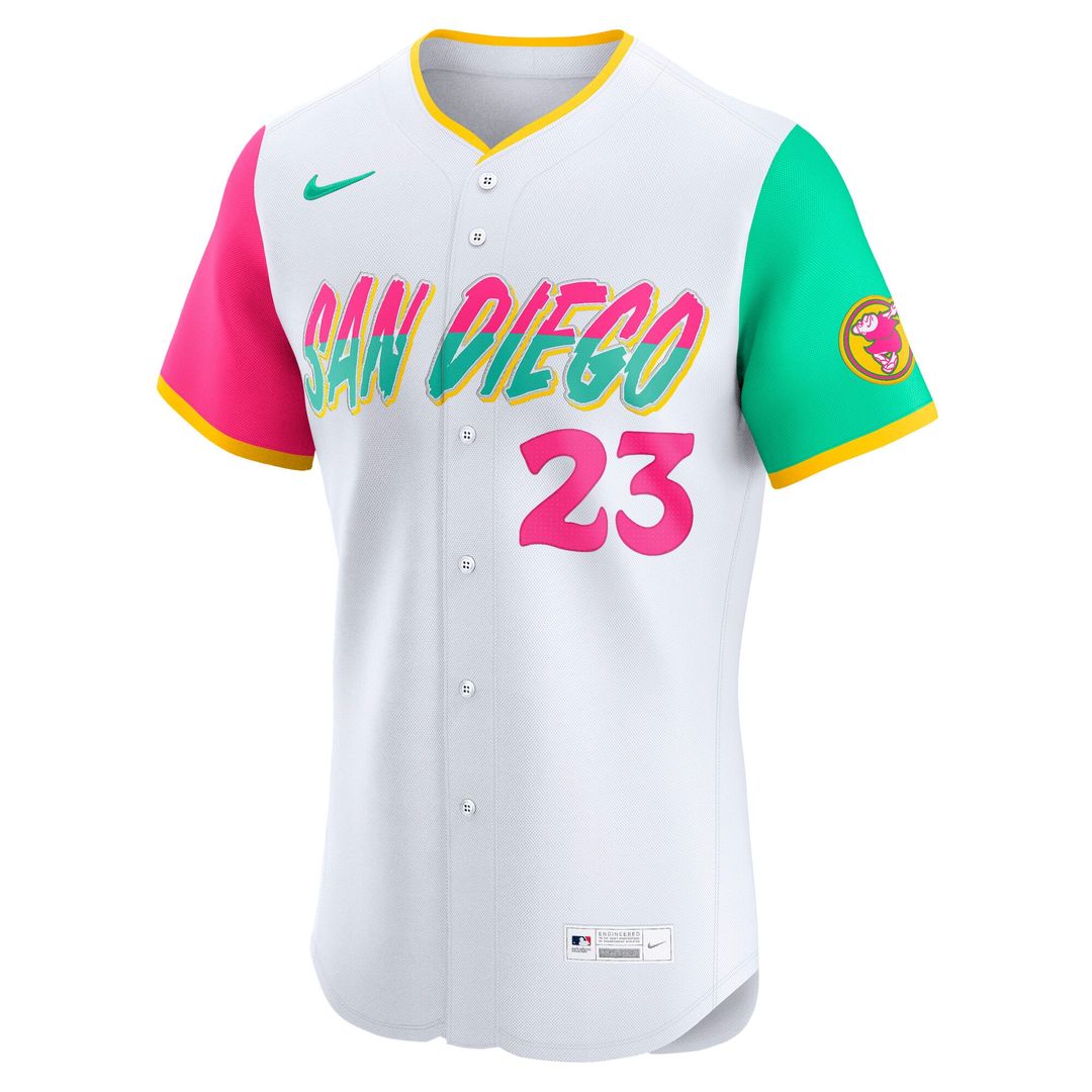 San Diego Padres Fernando Tatis Jr. White City Connect Elite Baseball Jersey | MLB Baseball Jersey