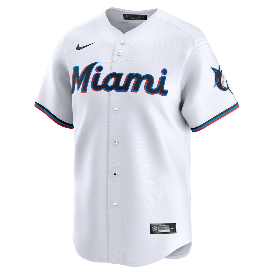 Miami Marlins Sandy Alcantara White Home Limited Baseball Jersey | MLB Baseball Jersey