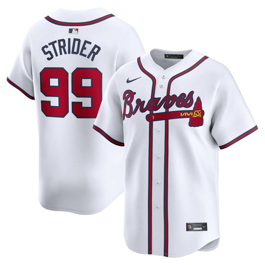 Atlanta Braves Spencer Strider White Home Limited Baseball Jersey