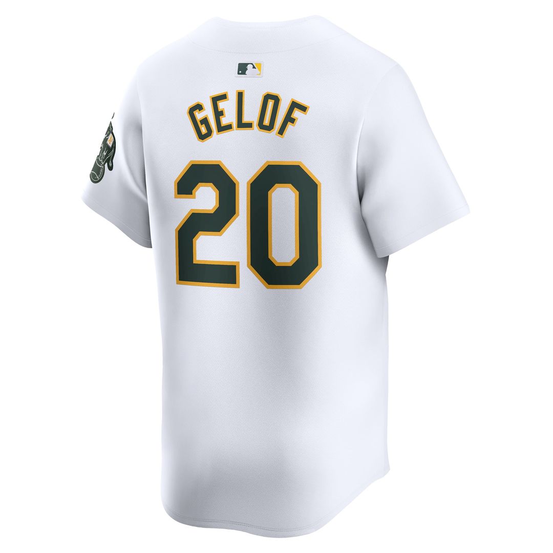 Athletics Zack Gelof White Home Limited Baseball Jersey | MLB Baseball Jersey