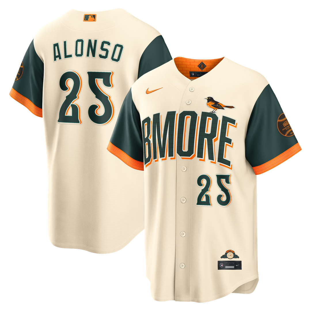 Baltimore Orioles Pete Alonso Cream 2026 City Connect Stadium Baseball Jersey