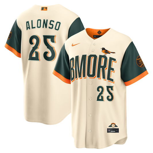 Baltimore Orioles Pete Alonso Cream 2026 City Connect Stadium Baseball Jersey