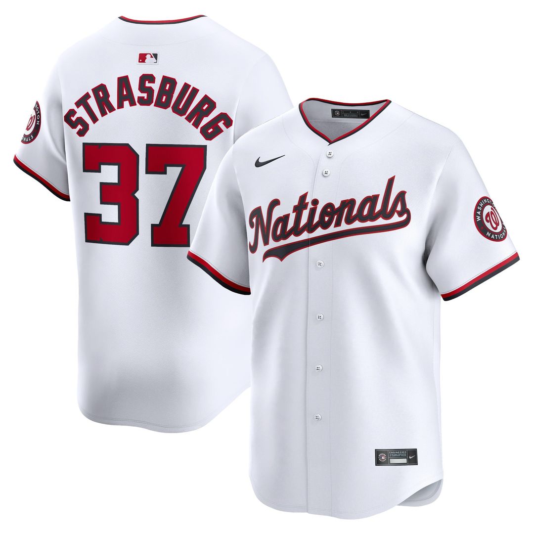 Washington Nationals Stephen Strasburg White Home Limited Baseball Jersey