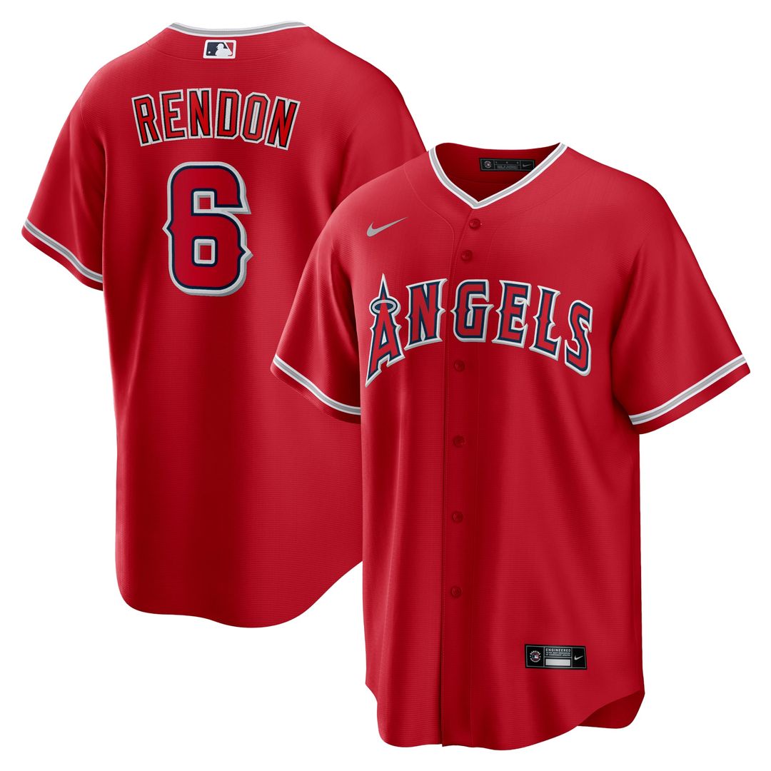 Los Angeles Angels Anthony Rendon Red Alternate Replica Player Name Baseball Jersey