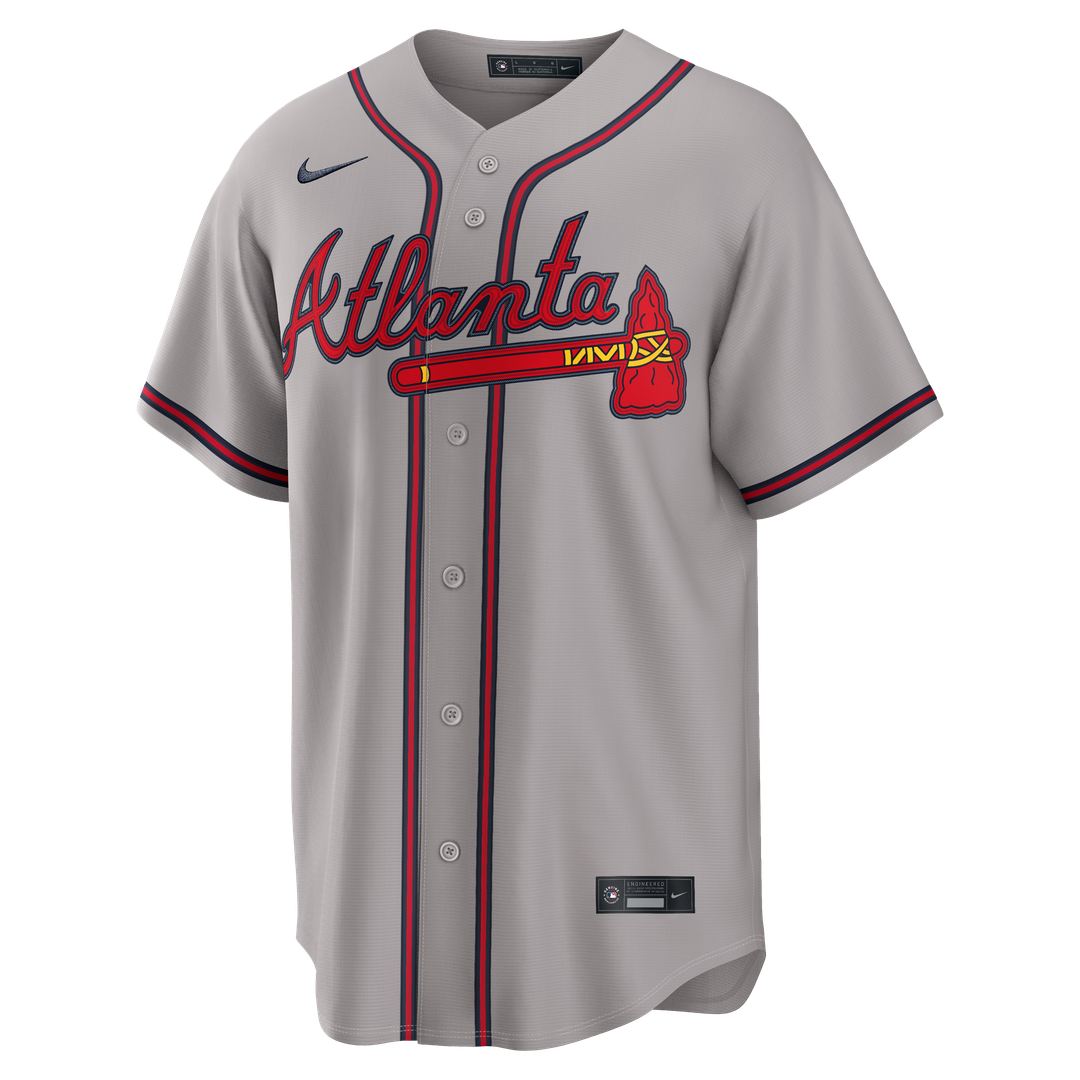 Atlanta Braves Ronald Acuña Jr. Gray Road Replica Baseball Jersey | MLB Baseball Jersey