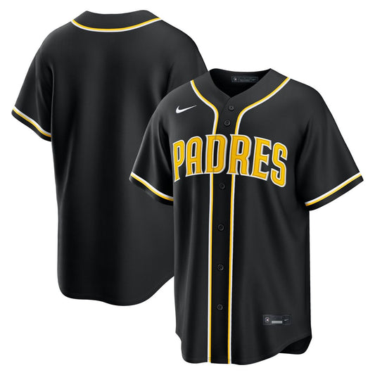 San Diego Padres Fashion Replica Black Out Baseball Jersey